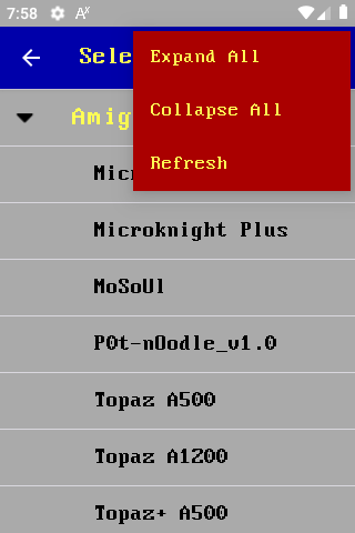 Font Menu Options